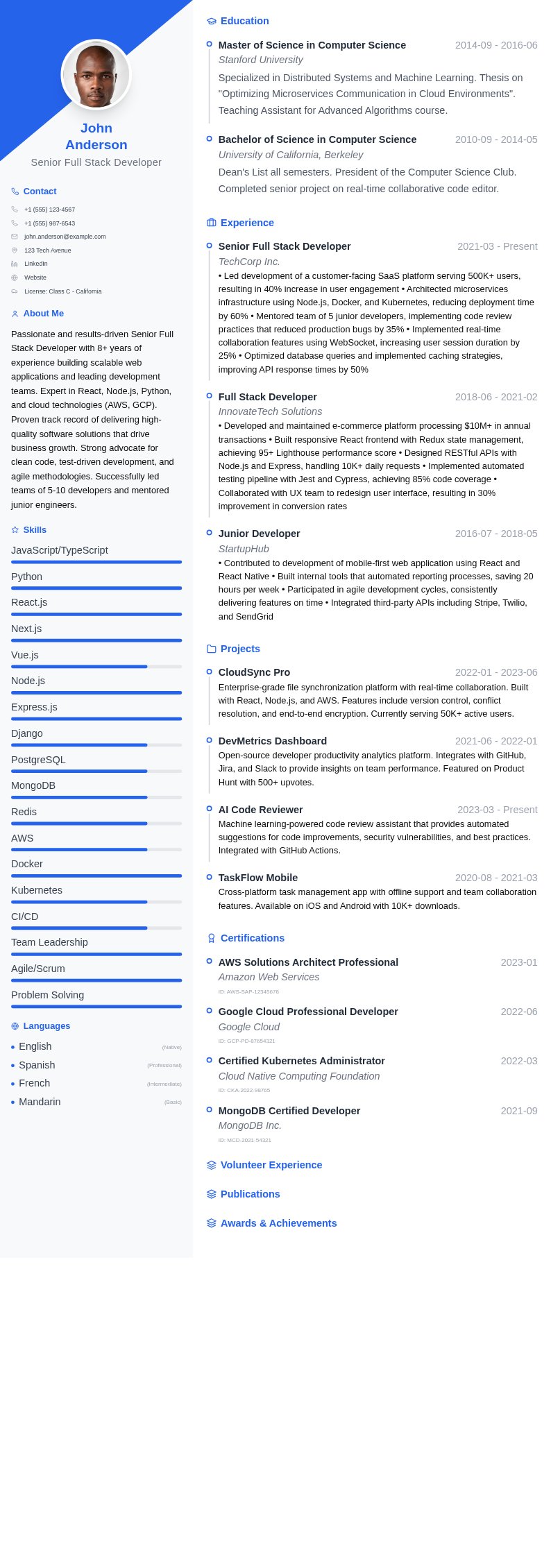 Modern Professional CV resume template