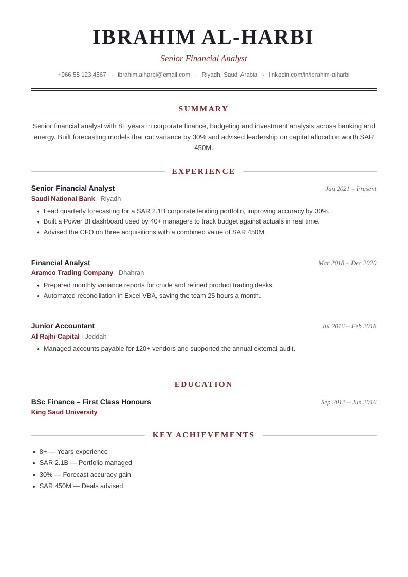 Classic Serif resume template